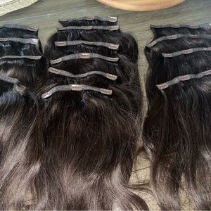 Bellami Piccolina 120g 18” dark brown hair extensions